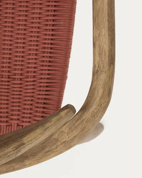 Стул Glynis массив эвкалипта с розовым сиденьем