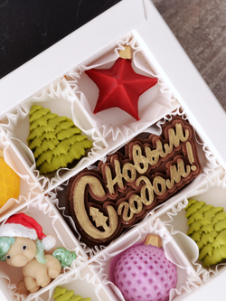 Шоколадный подарок "С Новым Годом" с лошадкой #1 / Конфеты ручной работы