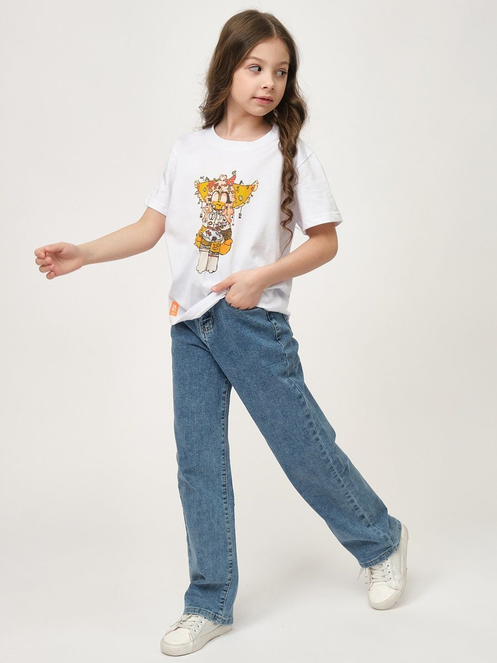 Детская футболка с принтом Gold (Размер: 152-158) (Цвет: белый)