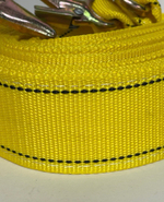 6Т-4.5М \ Трос буксировочный для автомобиля, 6 тонн, 4.5 метра, желтый, с крюками, AORUI, TG (1 шт.)