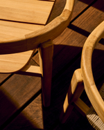 Стул Icaro из массива тикового дерева с натуральной отделкой и веревочным шнуром
