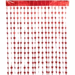 Занавес фольгированный «Звезда» ш1м, в2м, красный