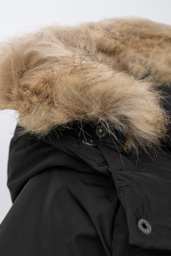 ZARA ДЛИННЫЙ ПУХОВИК ИЗ ПЕРА И ПУХА WATER REPELLENT И WIND RESISTANTT, ЧЕРНЫЙ