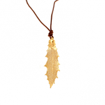 Колье лист Ester Bijoux Остролист LF32A-G BR