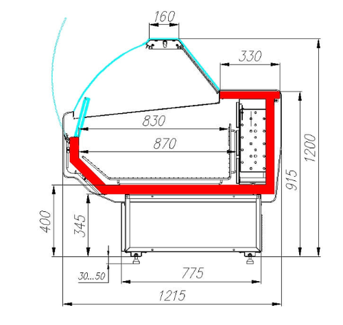 Морозильная витрина CARBOMA ATRIUM G120 SL 2,0-1