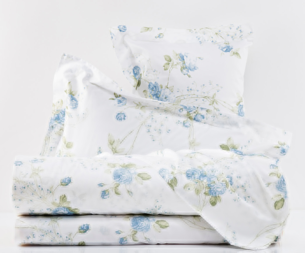 Постельное белье 2 спальное евро макси Mirabello Scented Rose голубое