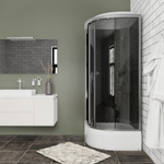 Душевая кабина Niagara Eco E100/26/TN (100х100х215) средний поддон(26см),стекло тонированное,4 места