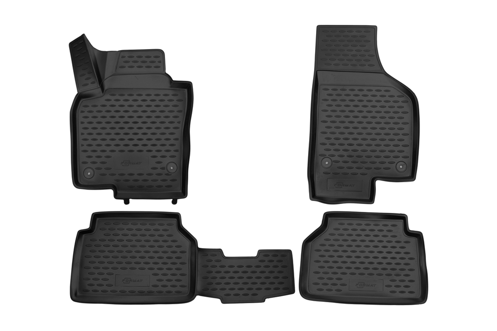 Коврики 3D в салон VW Tiguan 10/2007-2016, 4 шт. (Повышенная устойчивость, повышенная износостойкость) FORMAT.FORMAT.3D.51.21.210KH