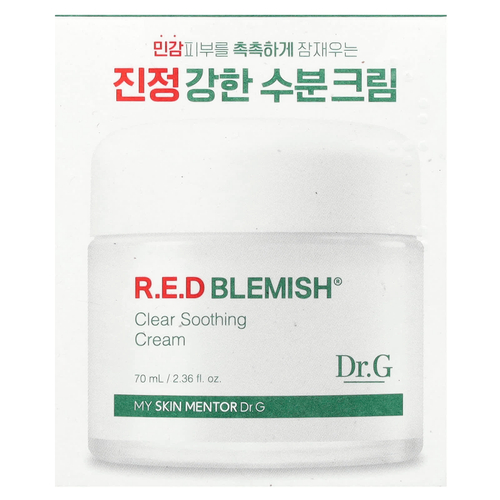 Dr. G, RED Blemish, очищающий успокаивающий крем против несовершенств, 70 мл (2,36 жидк. унции)