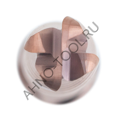 Фреза твердосплавная радиусная   5мм (L=50, l=13, хв=6) Z4 35° по стали, нерж., чугуну, с радиусной