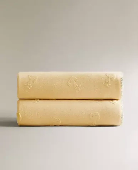 ZARA HOME ДЕТСКИЙ ПЛЕД "CHILDREN'S PEANUTS™", ЛАЙМОВЫЙ