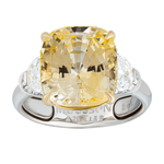 Кольцо с Желтым Сапфиром и бриллиантами, R0020-40/1