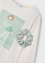 лонгслив с резинкой для волос