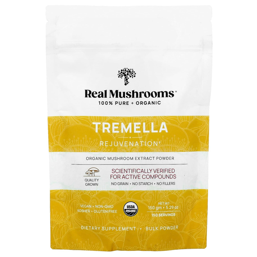 Real Mushrooms, Tremella, органический экстракт грибов в порошке, 150 г (5,29 унции)