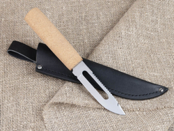 Рыбацкий нож "Поплавок", сталь 65х13, рукоять пробковое дерево
