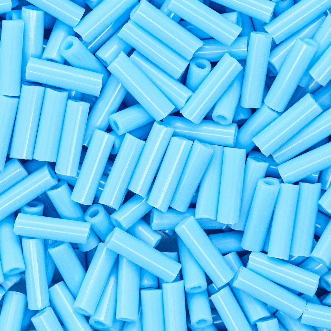 Японский бисер TOHO Bugle (стеклярус) 6mm (№43), непрозрачный глянцевый