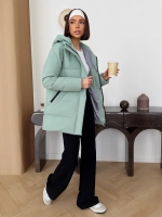 Куртка весенняя удлиненная со съемным капюшоном