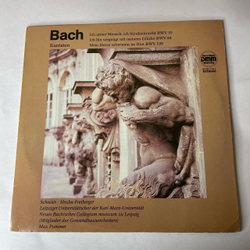 Винтажная виниловая пластинка LP И. С. Бах, Кантаты, Kantaten, BWV 84, Mein Herze Schwimmt Im Blut BWV 199 (ГДР 1989)