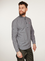Рубашка-косоворотка Варгградъ мужская чёрно-белая клетка