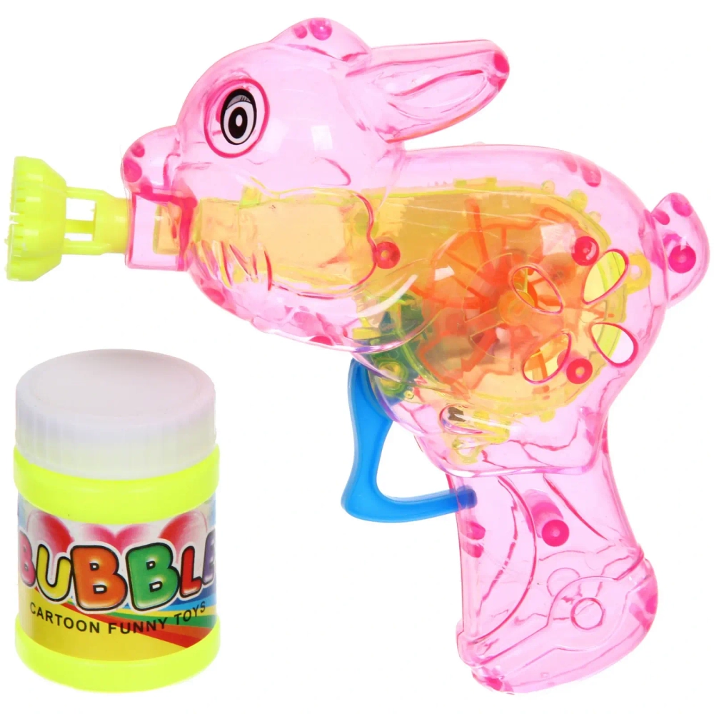 Мыльные пузыри «Зайчишка» пистолет 13*12 см, 50 мл, с подсветкой, цвет микс