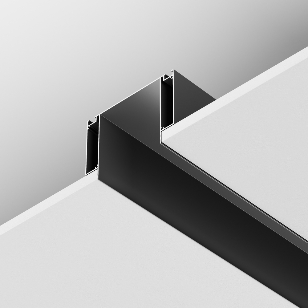 Алюминиевый профиль ниши скрытого монтажа для ГКЛ потолка Maytoni ALM-11681-PL-B-2M 2м