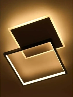 Люстра потолочная светодиодная с пультом ДУ Rivoli черно-белая 74 Вт 3000К-6000К, светильник на кухню, в детскую, в спальню