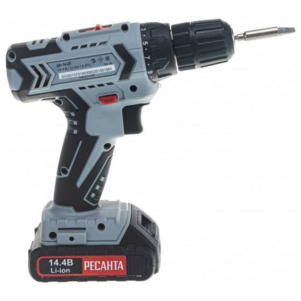 Дрель-шуруповерт аккумуляторная Ресанта ДА-14-2Л 75/14/3