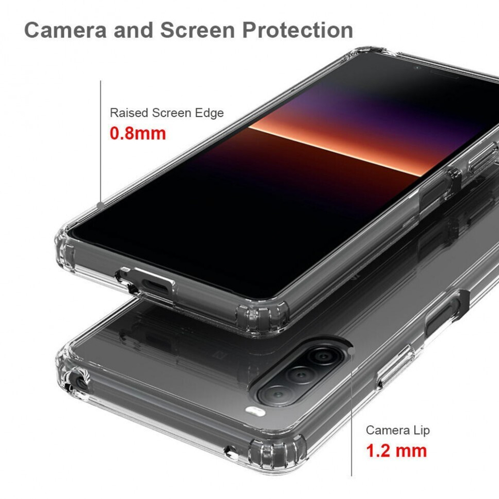 Чехол на Sony Xperia 10 III (Сони Иксперия 10 3) противоударный с усиленными углами UV-Glass (не силиконовый)