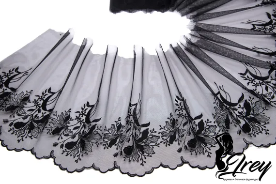 05-100 Вышивка на неэл. сетке 25 см, черный