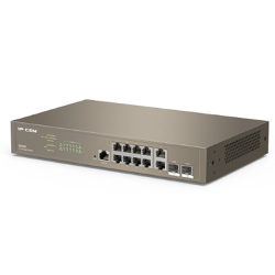 Коммутатор IP-COM G5312F Коммутатор управляемый в стойку, 10*1Gbit RJ45, 2*SFP 1Gbit, console port