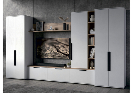 Готовая гостиная Woodville Филеста белый, дуб вотан комплектация 2