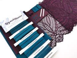 Набор 2. Для бюстгальтера с мягкой чашкой на косточках и трусиков. Слива и сосна (Арт: EK-2702.1)