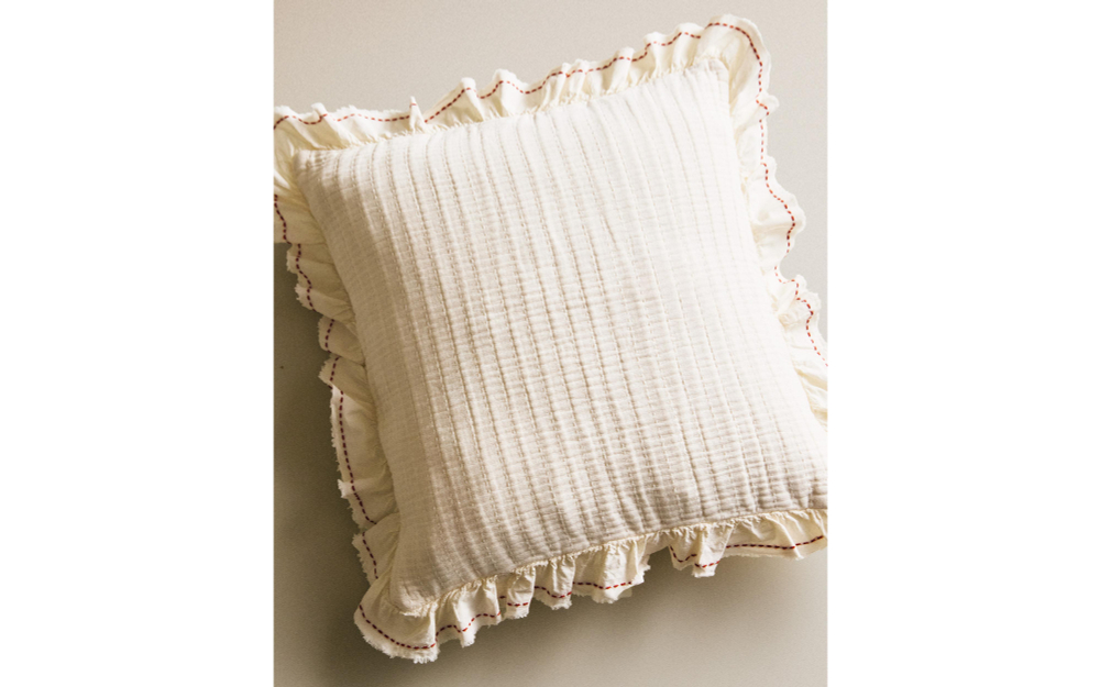 Zara Home наволочка декоративная из хлопка, оранжевый, 40x40 см