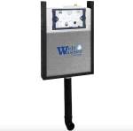 Комплект унитаза WeltWasser AMBERG 404 + GELBACH 002 MT-BL + AMBERG RD-MT CR черный матовый, безободковый, с крышкой микролифт, с бачком скрытого монтажа и кнопкой хром матовый