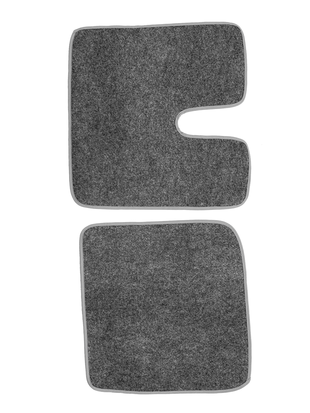 Ковры MAN TGX с 2-мя ящиками (автомат) (экокожа, черный, серый кант, серая вышивка)