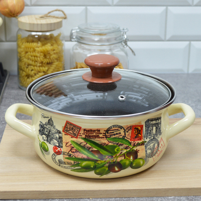 Набор кастрюль "Римские каникулы-Экстра" (2л, 3л, 4л) слоновый