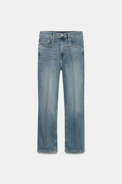 ZARA ДЖИНСЫ BOOTCUT СО СРЕДНЕЙ ПОСАДКОЙ — ZW COLLECTION, СИНИЙ