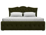 Кровать интерьерная Герда 160, Зеленый, Микровельвет, 108300