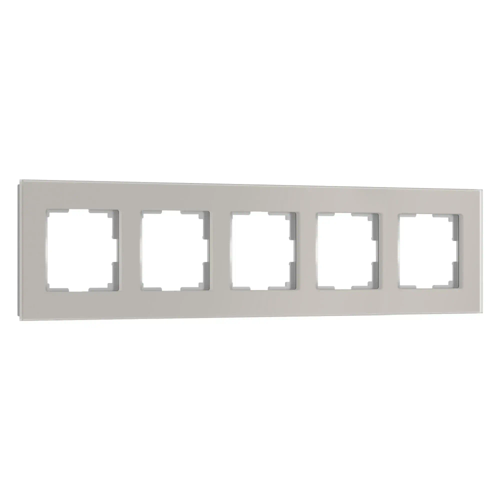 Рамка на 5 постов Senso (дымчатый, стекло soft-touch) W0053117