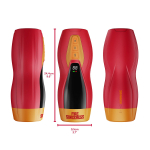 Интерактивный мастурбатор Solara с нагревом, вибрацией и поступательными движениями (Цвет: красный)