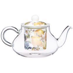 ЧАЙНИК СТЕКЛЯННЫЙ С СИТОМ LEFARD "ФРУКТЫ" 500 МЛ (КОР=24НАБ.)
