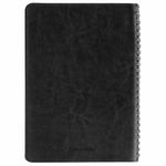 Тетрадь А5 (148x218 мм), BRAUBERG "Office PRO", гибкая, под кожу, гребень, 80 л., черная, 111046