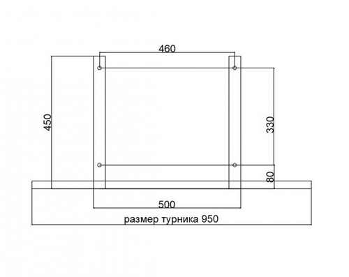 Турник с ручками одной перекладиной
