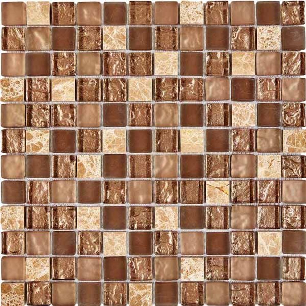 Мозаика PIX715 из мрамора и стекла (15x15)