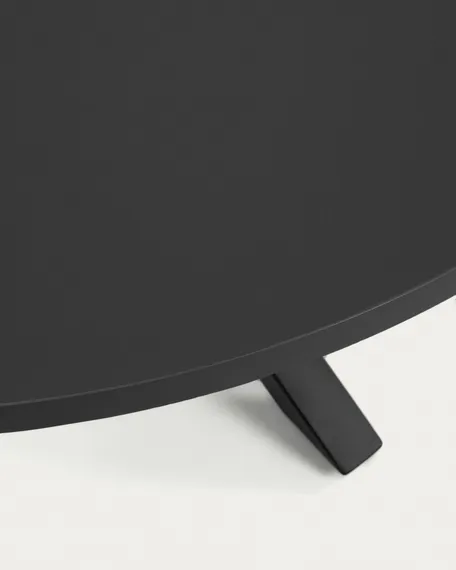 Стол Argo Ø120 см, черная столешница, черные ножки