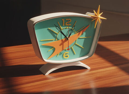 Настольные часы «Старт-61» 30×27 см — Mid-Century Modern и дух космической эры