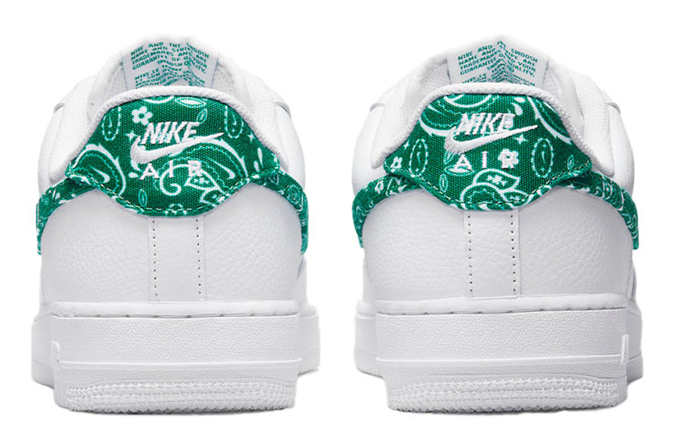 Кроссовки Nike Air Force 1 '07 Essential "Green Paisley" (Женская размерная сетка)