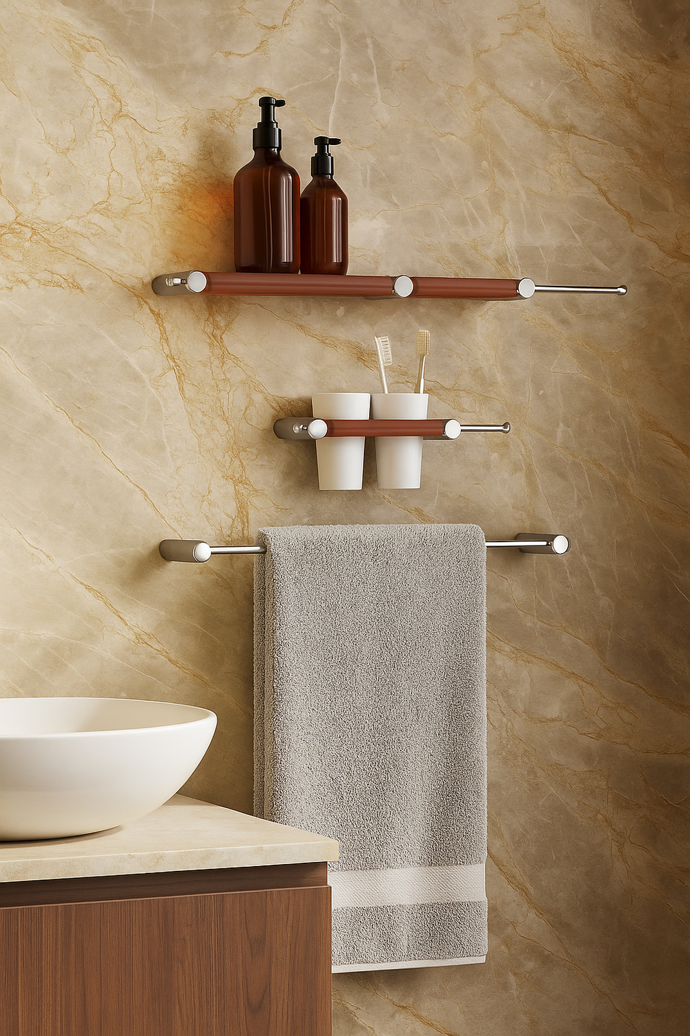 Набор STWORKI Стокгольм S36388CRC трансформер, хром, полки кофейные