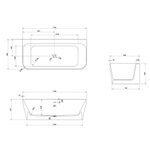 Ванна из искусственного камня ABBER Stein AS9616 белая матовая