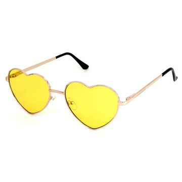 Очки "Сердце" желтые (1010)
